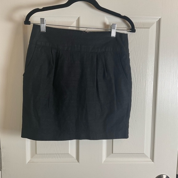 Forever 21 linen blend Black Women's Skirt with pockets size medium - Picture 2 of 7